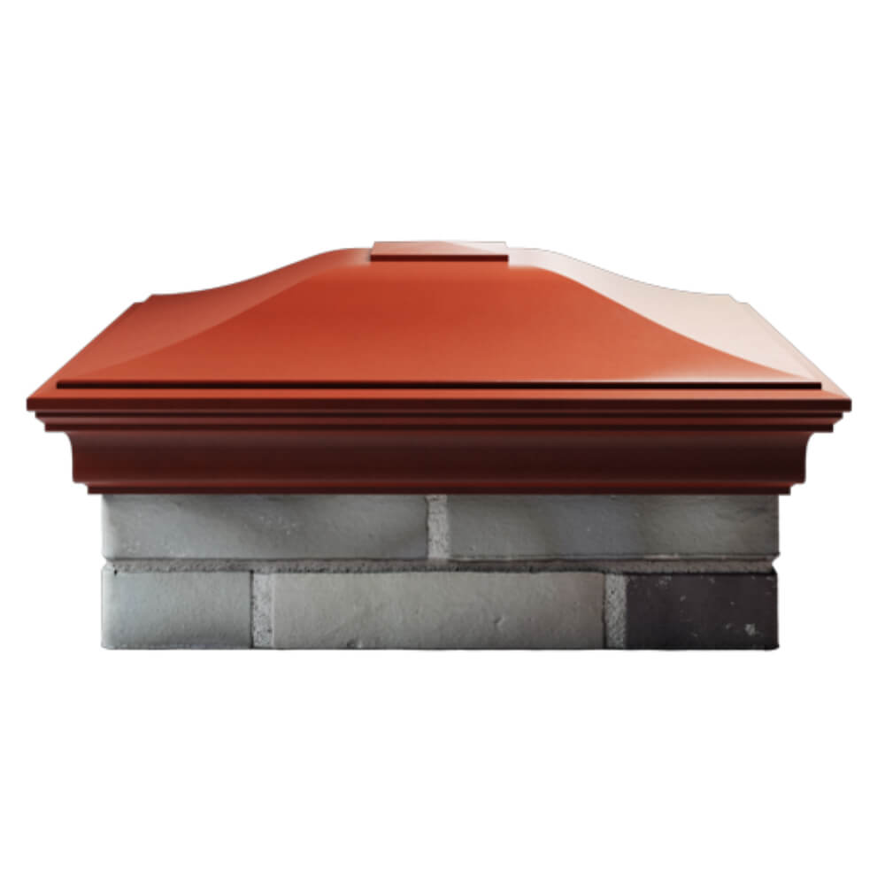 Колпак Zking Монблан Красный на столб 2х2 кирпича (515х515мм) в Екатеринбурге фото