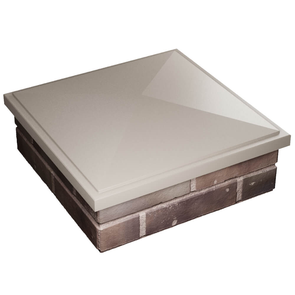 Колпак Zking БонаМоно Бежевый на столб 2х2 кирпича (515х515, 530х530мм) в Екатеринбурге фото