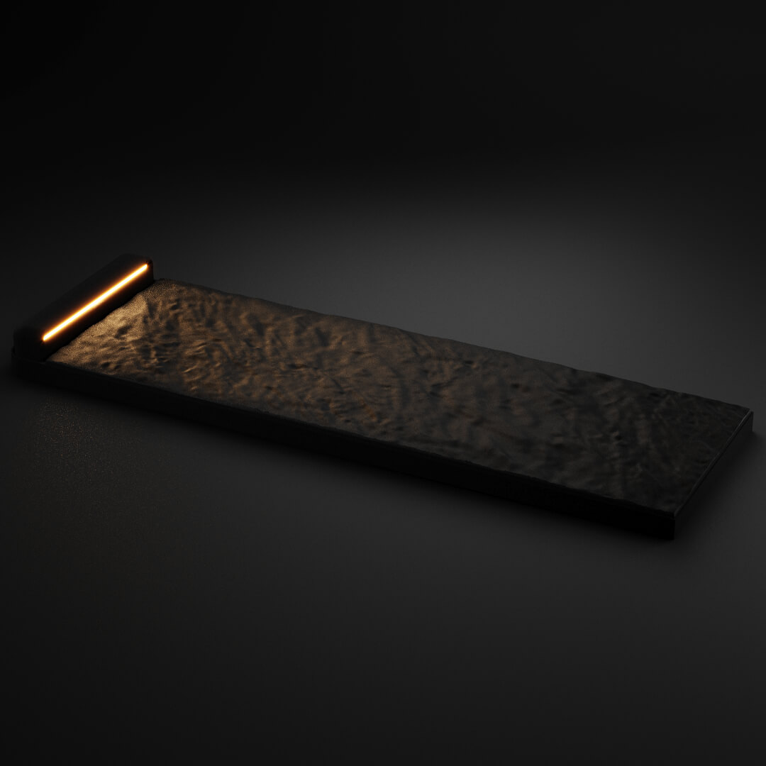 LED Светильник для шаговой плиты STONE Черный Сланец 330х75х98мм в Екатеринбурге фото