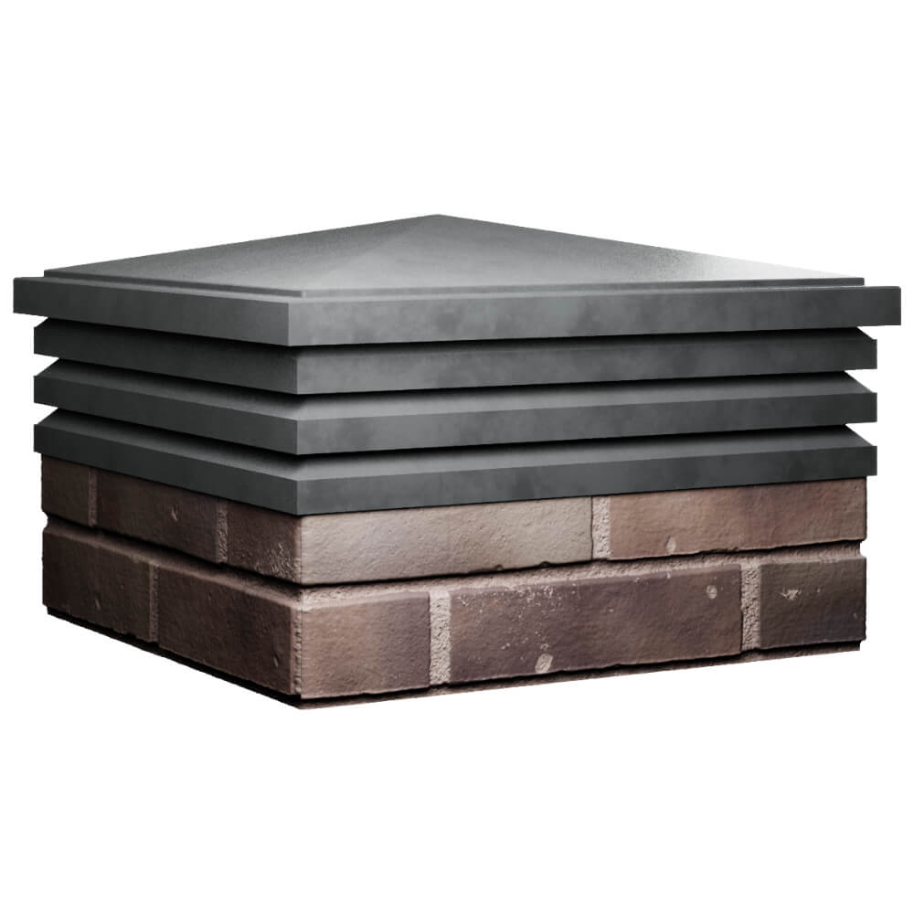 Колпак Zking Бона ХайТек Серый на столб 2х2 кирпича (513х513мм) в Екатеринбурге фото