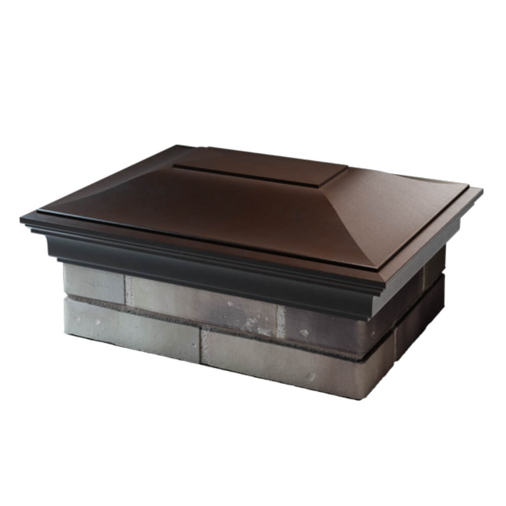 Колпак Zking Монблан Коричневый на столб 2х1.5 кирпича (515х385мм) в Екатеринбурге фото