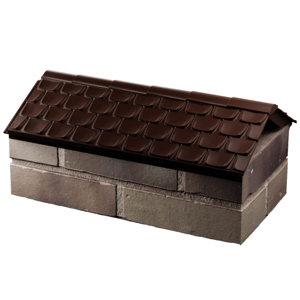 Парапет Zking Эльбрус Коричневый с посадкой на 1 кирпич (255мм) в Екатеринбурге фото