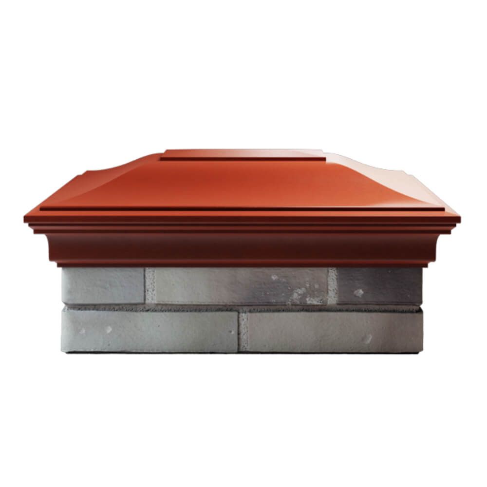 Колпак Zking Монблан Красный на столб 2х1.5 кирпича (515х385мм) в Екатеринбурге фото