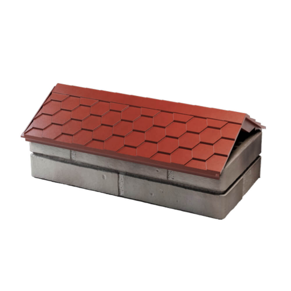 Парапет Zking Эверест Красный с посадкой на 1 кирпич (200/225/255мм) в Екатеринбурге фото