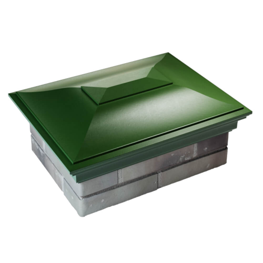 Колпак Zking Монблан Зеленый на столб 2х1.5 кирпича (515х385мм) Екатеринбург фото