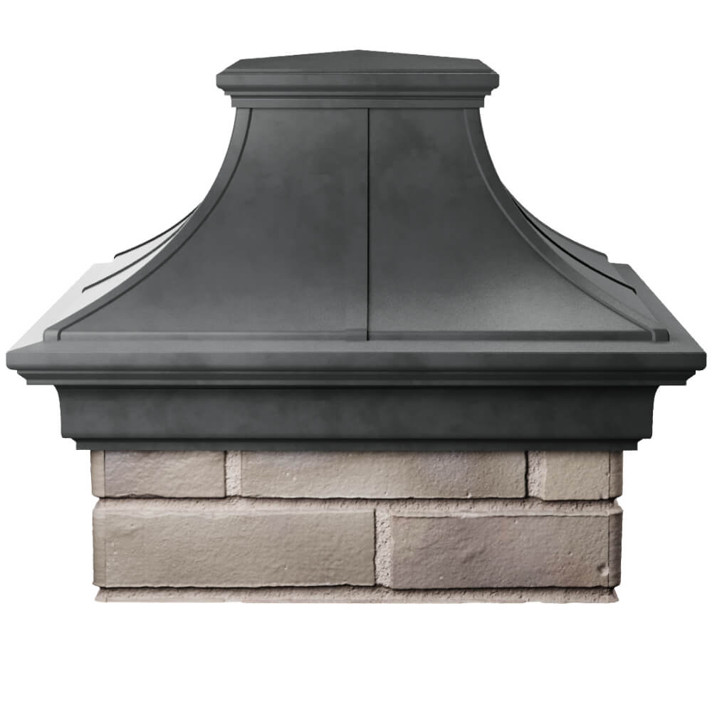 Колпак Zking Монблан Премиум Серый на столб 1.5х1.5 кирпича (385х385мм) Екатеринбург фото