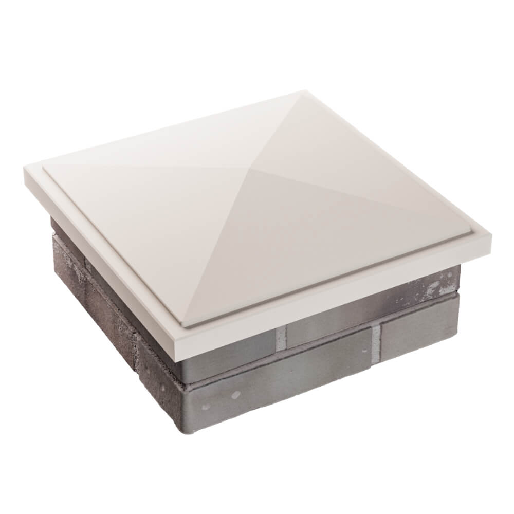 Колпак Zking БонаМоно Бежевый на столб 1.5х1.5 кирпича (385х385, 400х400мм) в Екатеринбурге фото