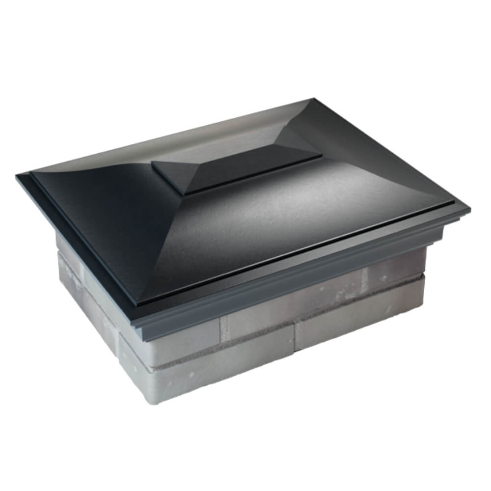 Колпак Zking Монблан Черный на столб 2х1.5 кирпича (515х385мм) Екатеринбург фото