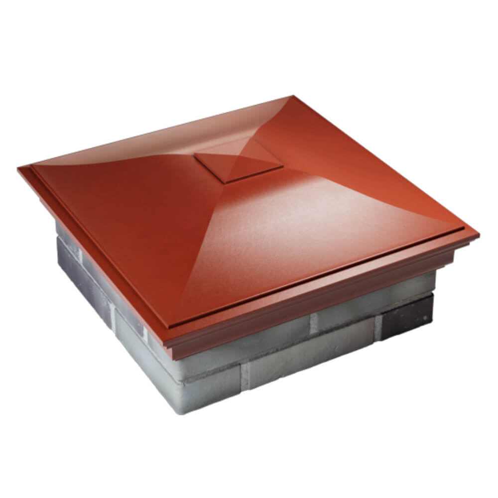 Колпак Zking Монблан Красный на столб 2х2 кирпича (515х515мм) Екатеринбург фото