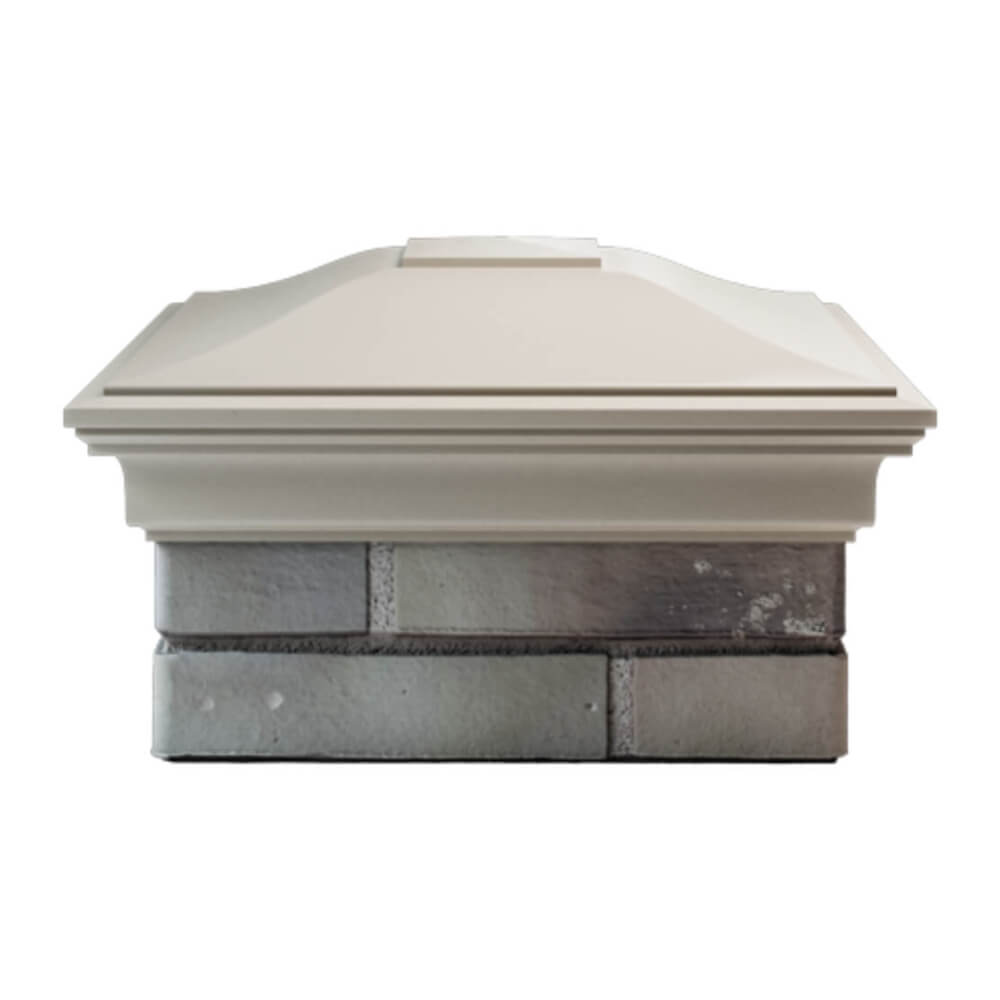 Колпак Zking Монблан Бежевый на столб 1.5х1.5 еврокирпича 0.7НФ (355х355мм) Екатеринбург фото