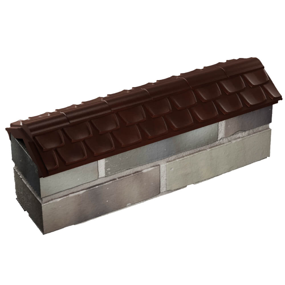 Парапет Zking Эльбрус Коричневый с посадкой на 0.5 кирпича (130мм) в Екатеринбурге фото