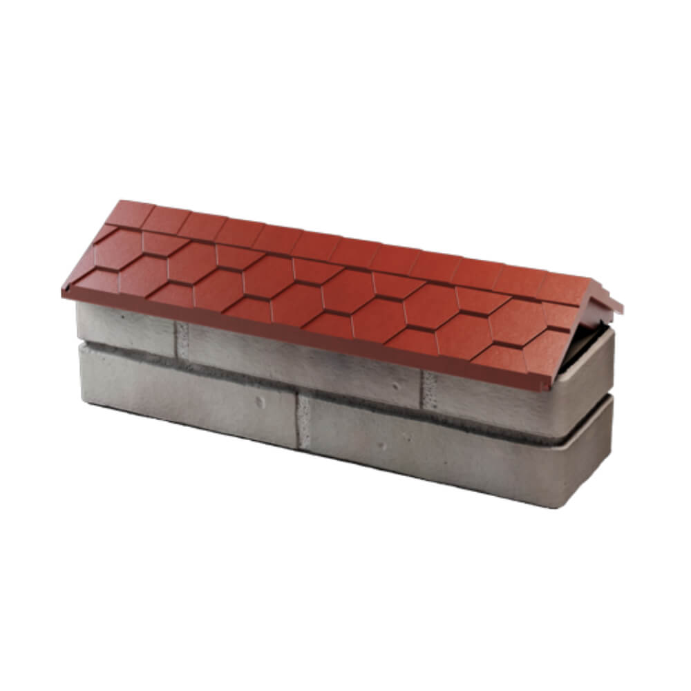 Парапет Zking Эверест Красный с посадкой на 0.5 кирпича (130мм) в Екатеринбурге фото