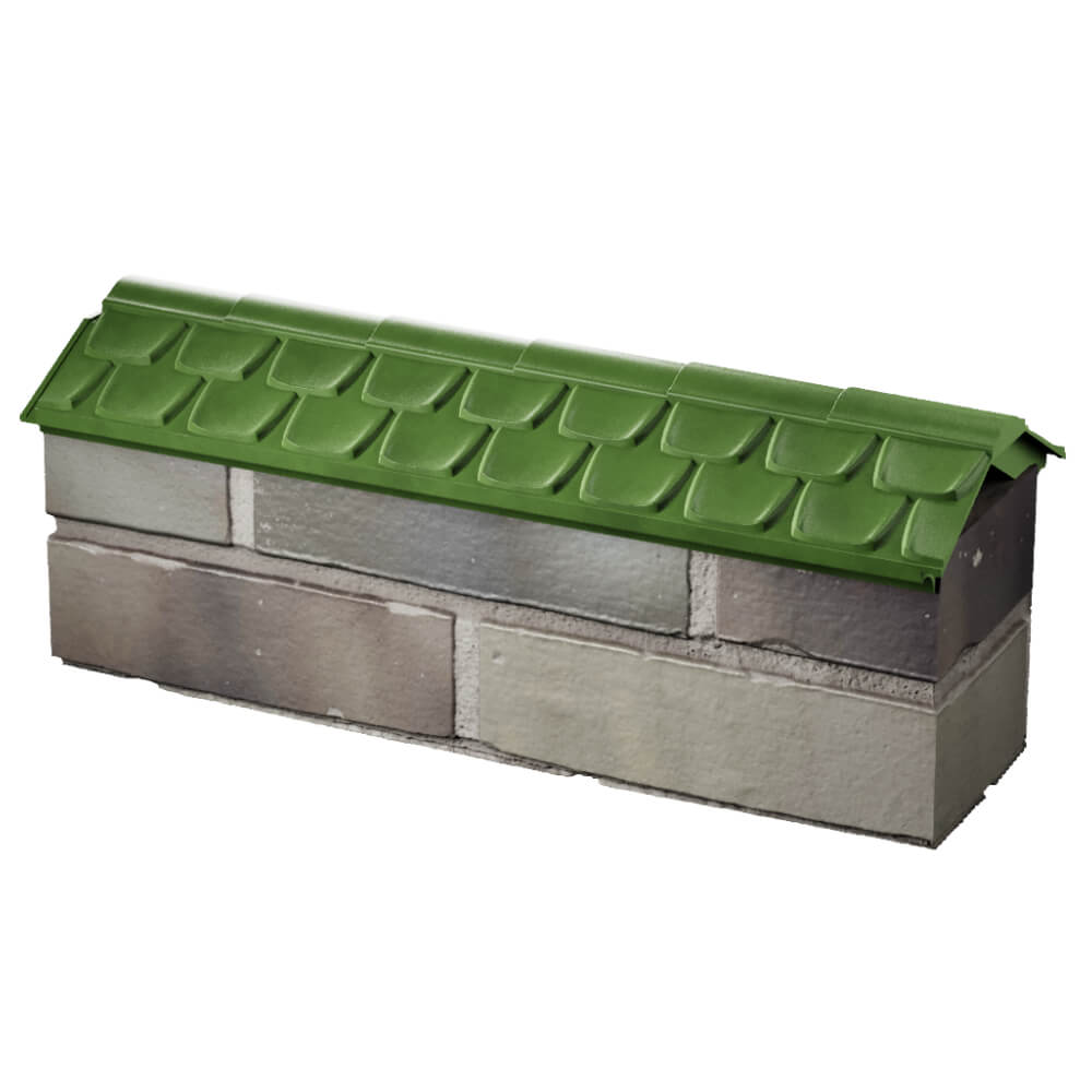 Парапет Zking Эльбрус Зеленый с посадкой на 0.5 кирпича (130мм) в Екатеринбурге фото