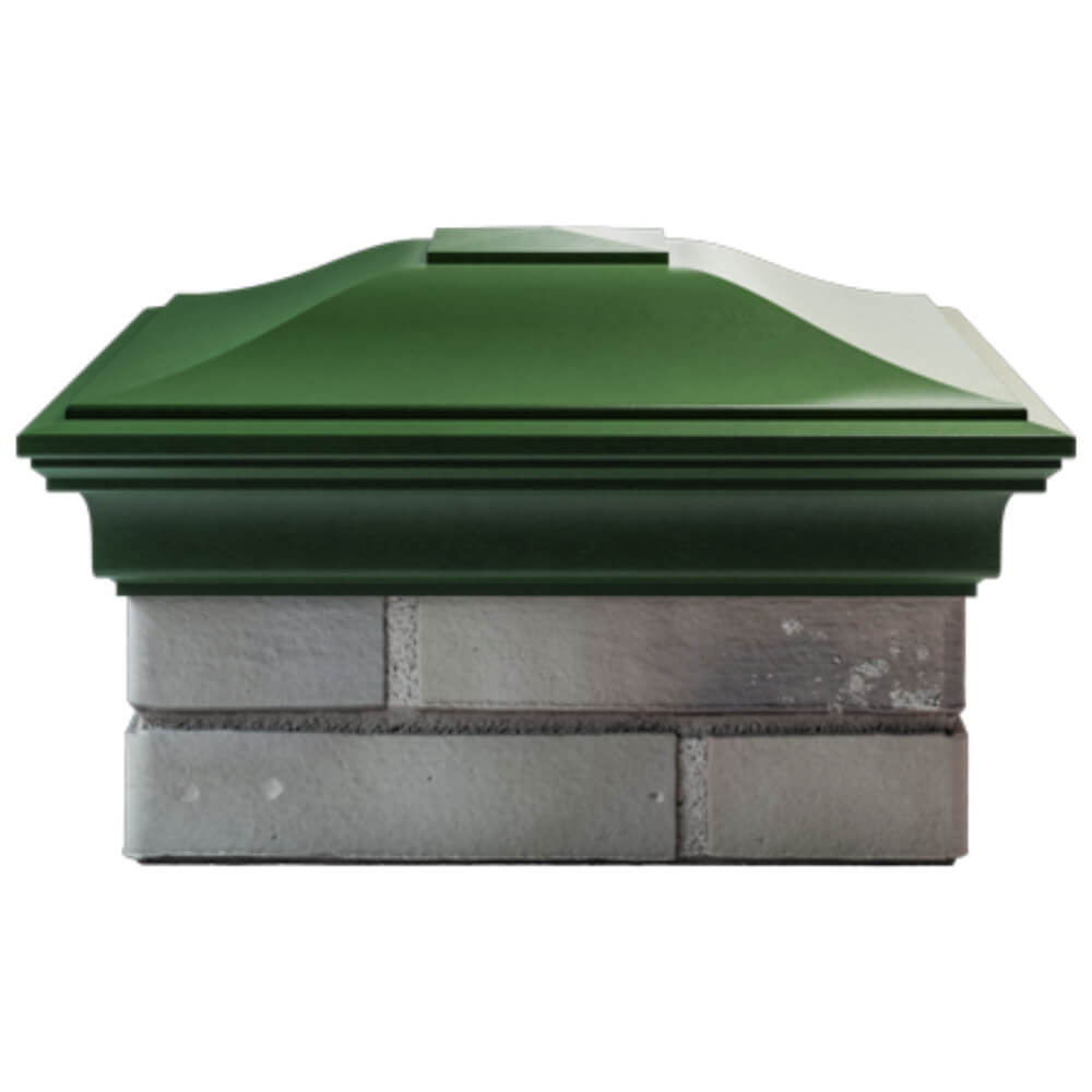 Колпак Zking Монблан Зеленый на столб 1.5х1.5 кирпича (385х385мм) Екатеринбург фото