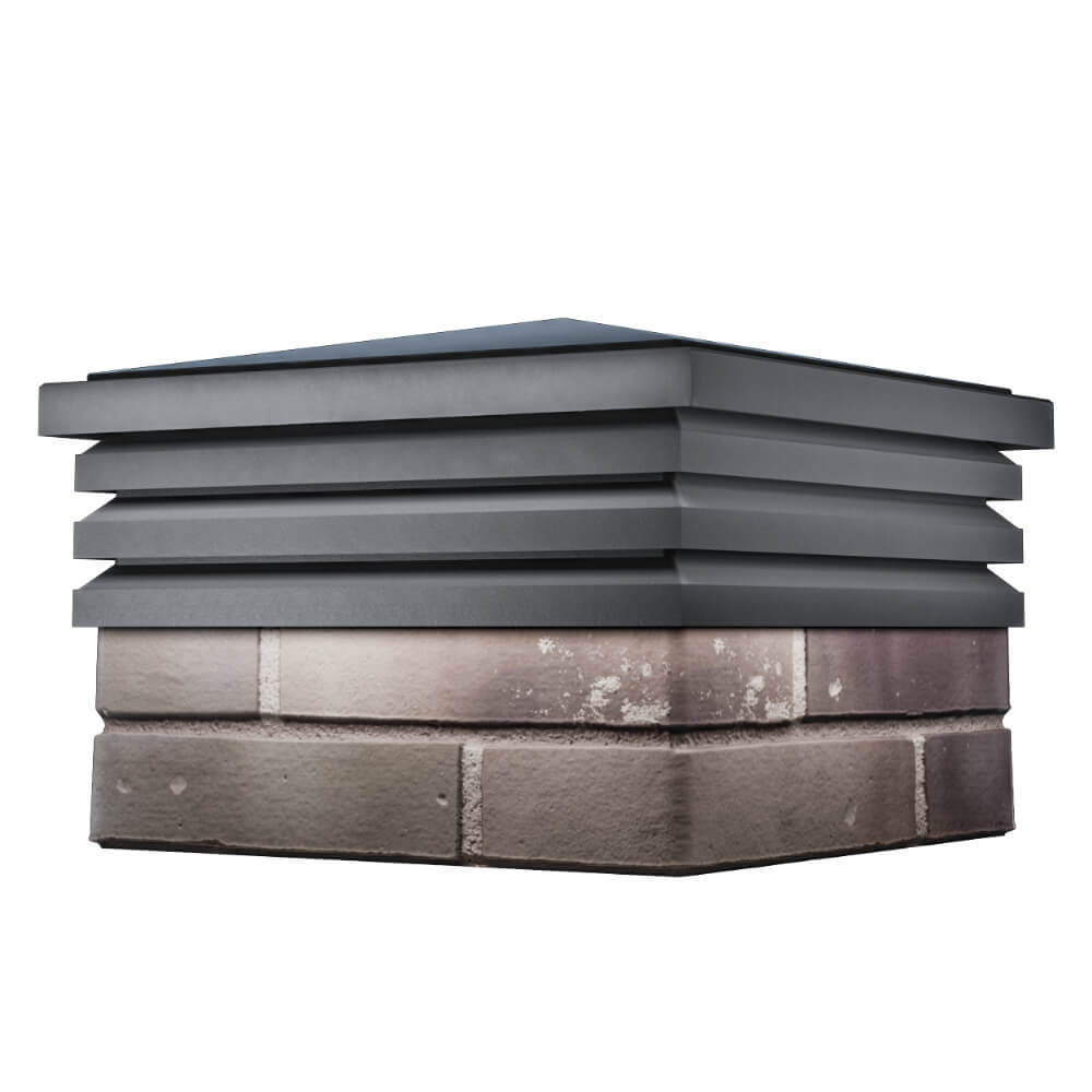 Колпак Zking Бона ХайТек Серый на столб 1.5х1.5 кирпича (385х385мм) в Екатеринбурге фото