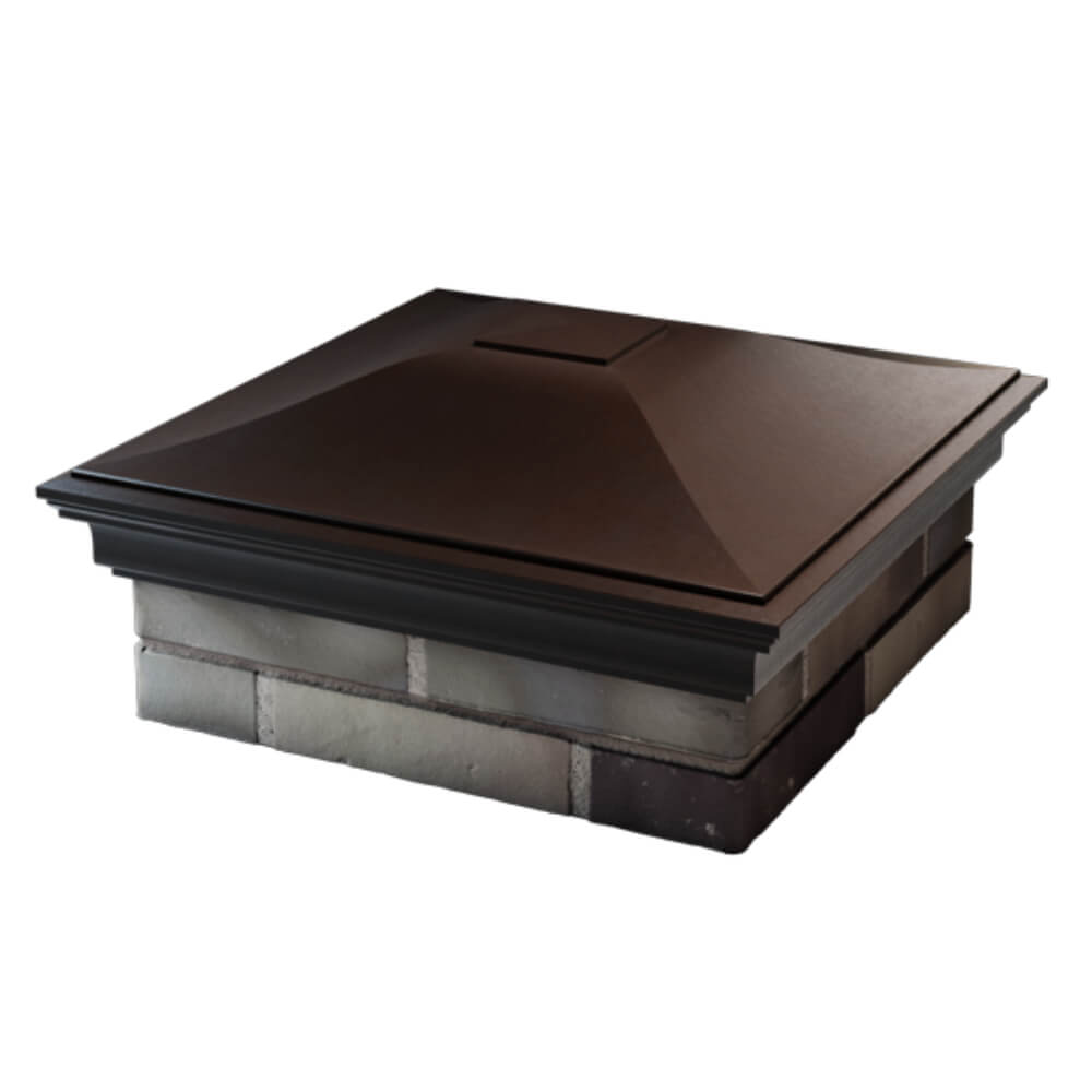 Колпак Zking Монблан Коричневый на столб 2х2 кирпича (515х515мм) в Екатеринбурге фото