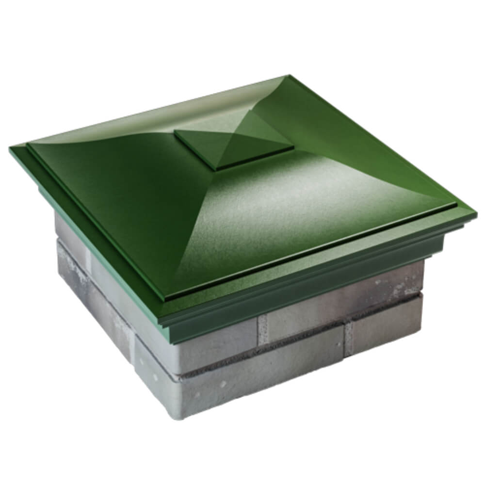 Колпак Zking Монблан Зеленый на столб 1.5х1.5 кирпича (385х385мм) в Екатеринбурге фото