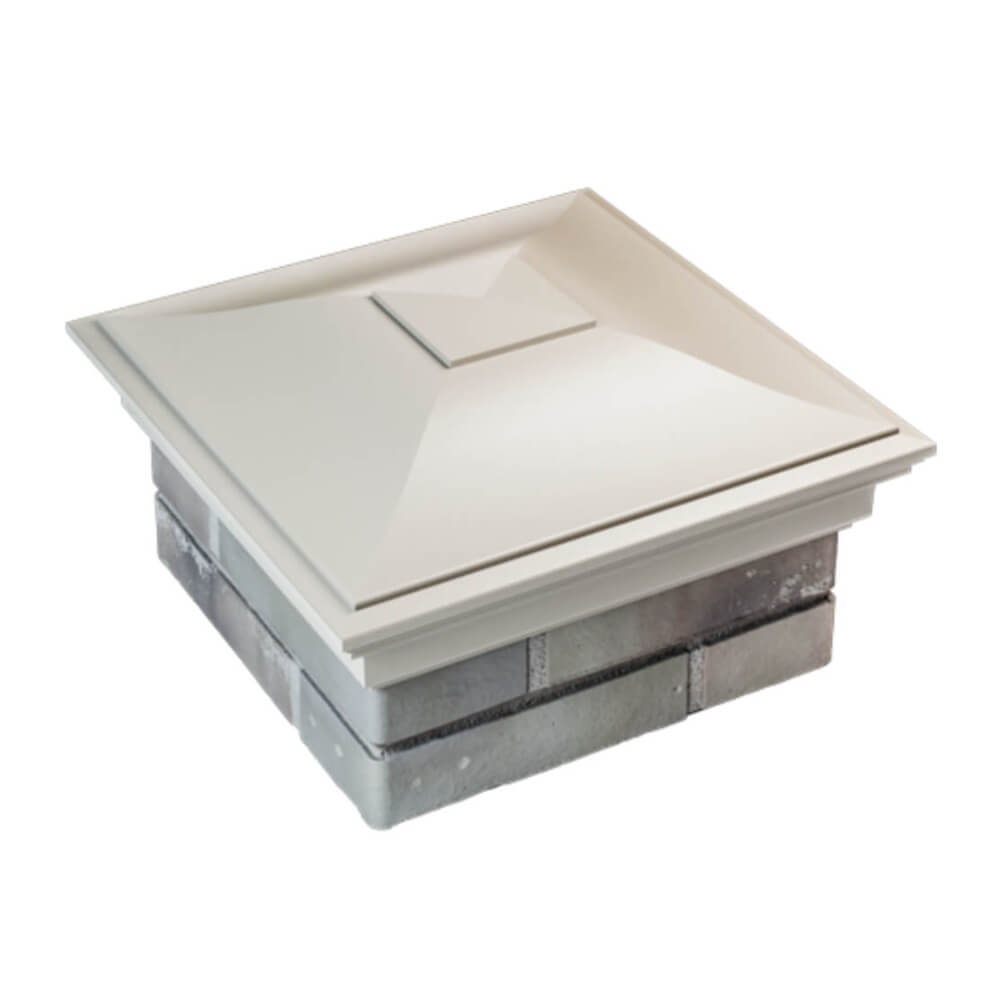 Колпак Zking Монблан Бежевый на столб 1.5х1.5 еврокирпича 0.7НФ (355х355мм) в Екатеринбурге фото