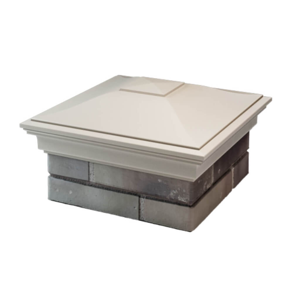 Колпак Zking Монблан Бежевый на столб 1.5х1.5 еврокирпича 0.7НФ (355х355мм) в Екатеринбурге фото