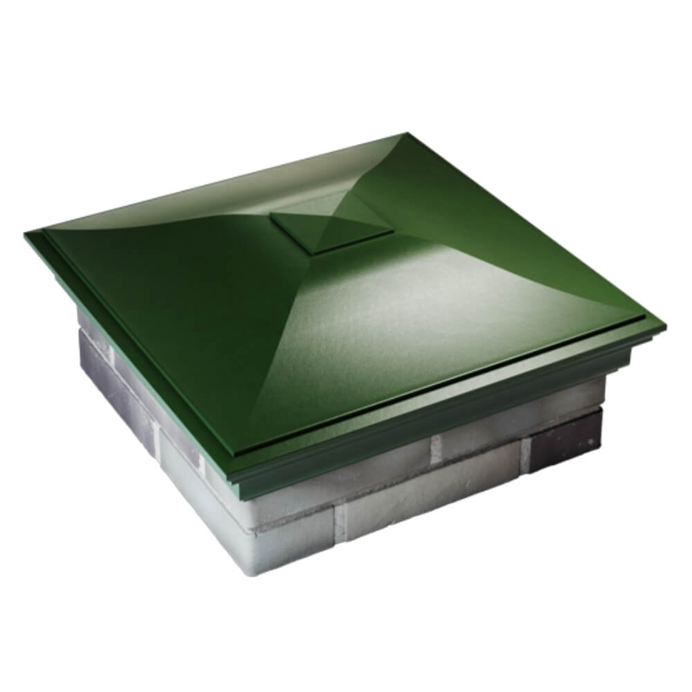 Колпак Zking Монблан Зеленый на столб 2х2 кирпича (515х515мм) Екатеринбург фото