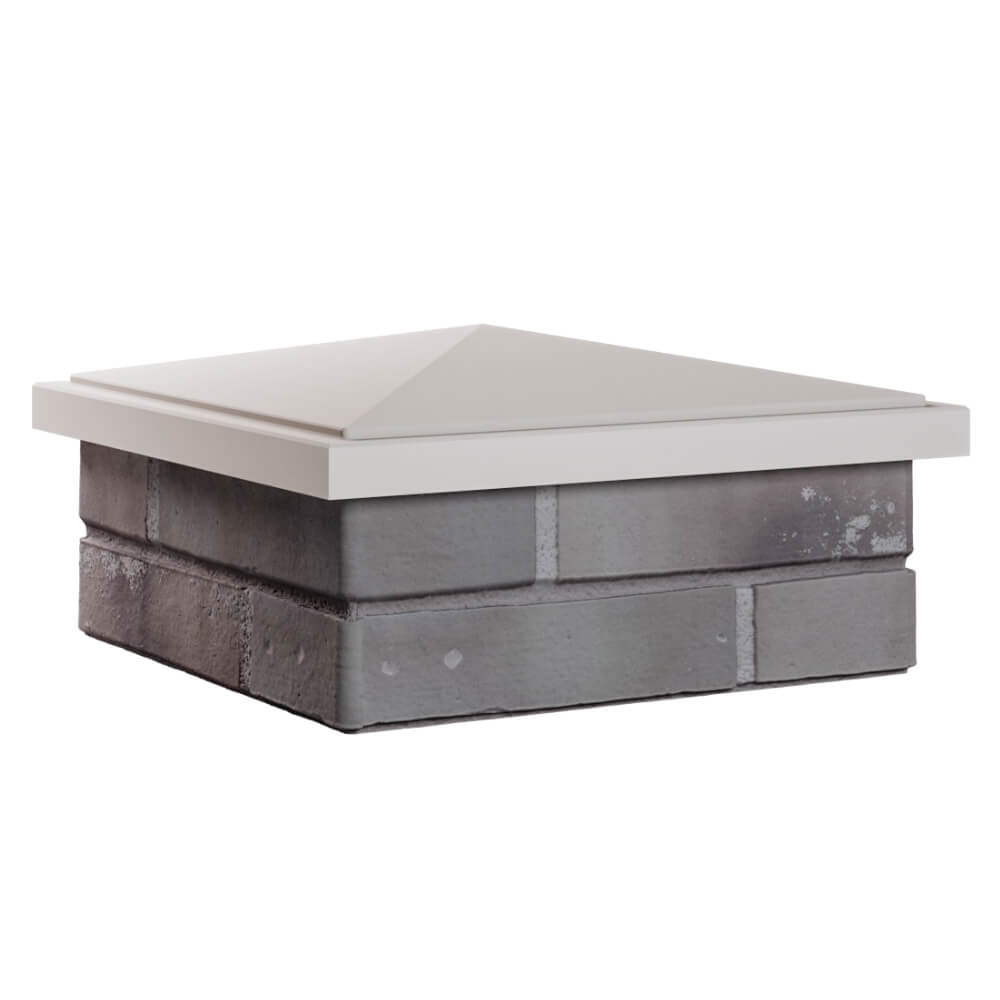 Колпак Zking БонаМоно Бежевый на столб 1.5х1.5 кирпича (385х385, 400х400мм) в Екатеринбурге фото