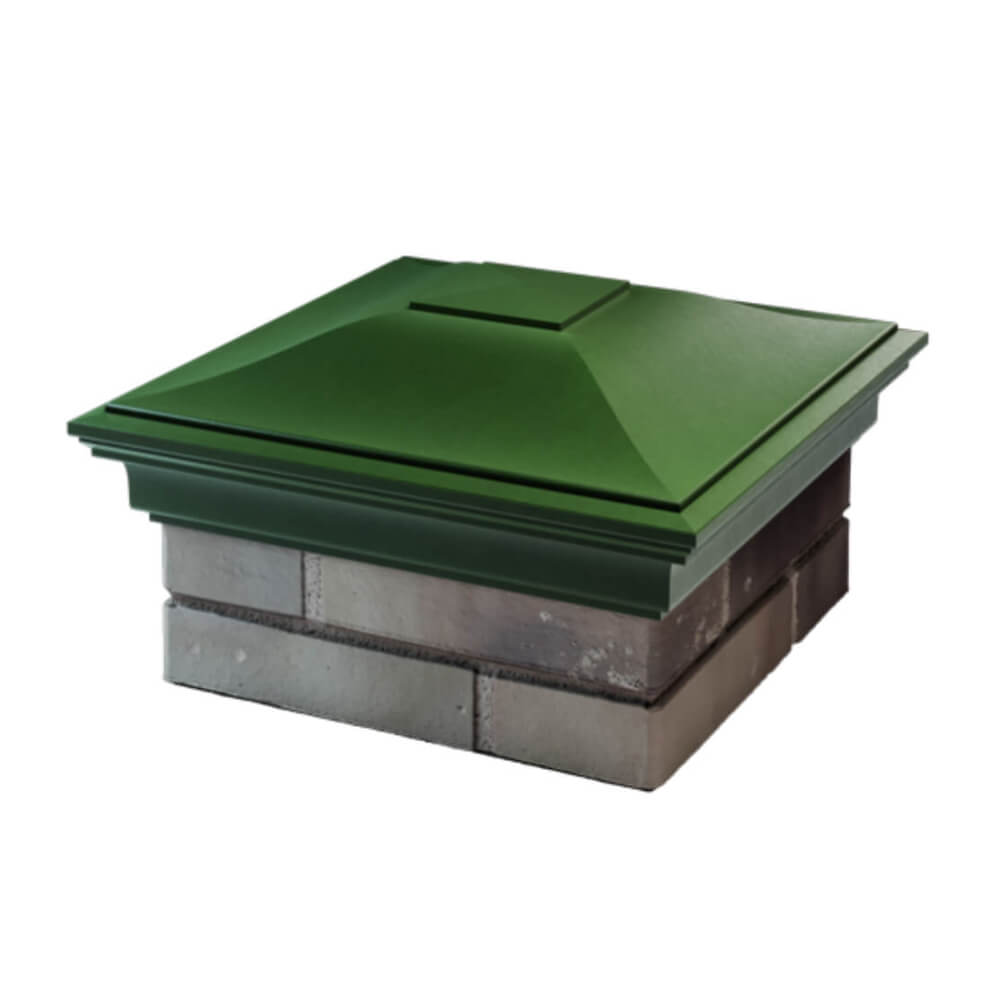 Колпак Zking Монблан Зеленый на столб 1.5х1.5 еврокирпича 0.7НФ (355х355мм) в Екатеринбурге фото