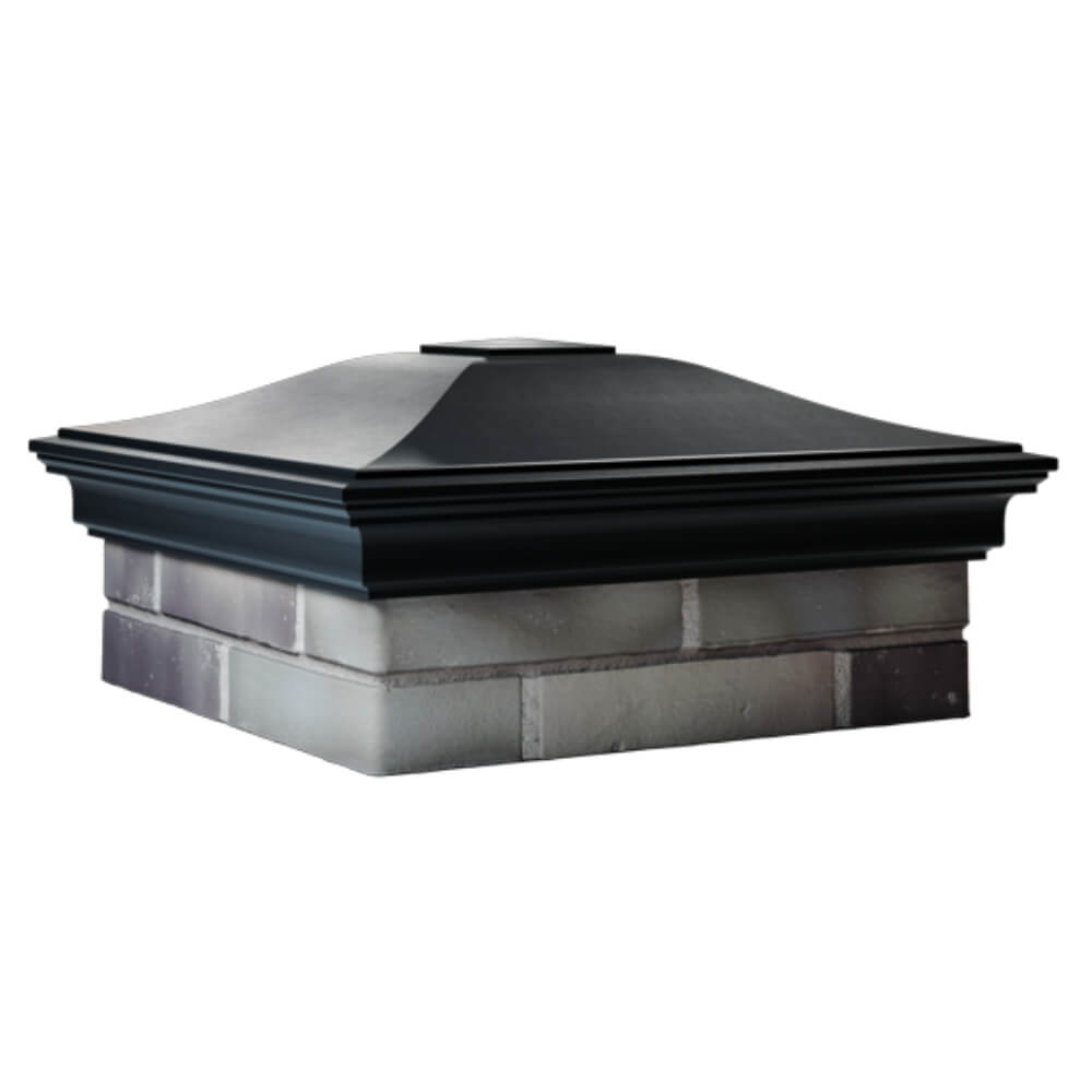 Колпак Zking Монблан Черный на столб 2х2 кирпича (515х515мм) в Екатеринбурге фото