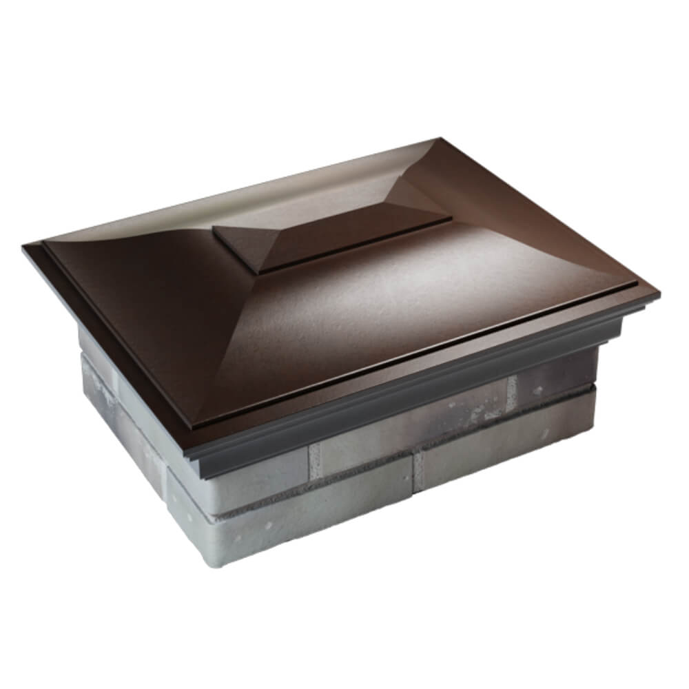 Колпак Zking Монблан Коричневый на столб 2х1.5 кирпича (515х385мм) Екатеринбург фото