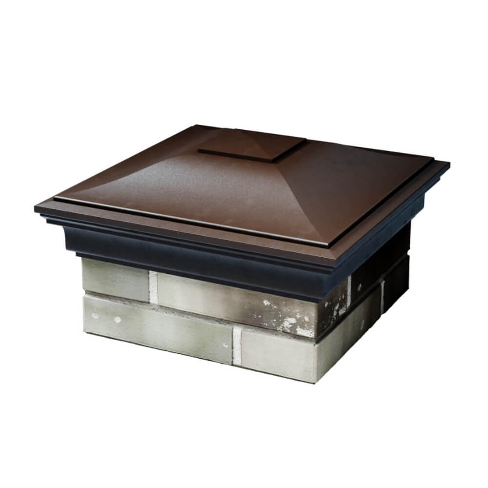 Колпак Zking Монблан Коричневый на столб 1.5х1.5 еврокирпича 0.7НФ (355х355мм) в Екатеринбурге фото