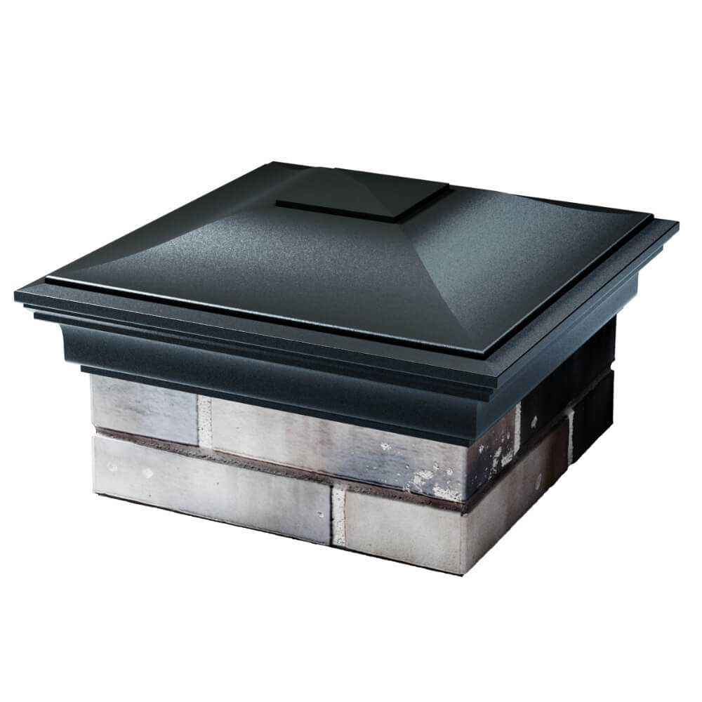 Колпак Zking Монблан Черный на столб 1.5х1.5 кирпича (385х385мм) в Екатеринбурге фото