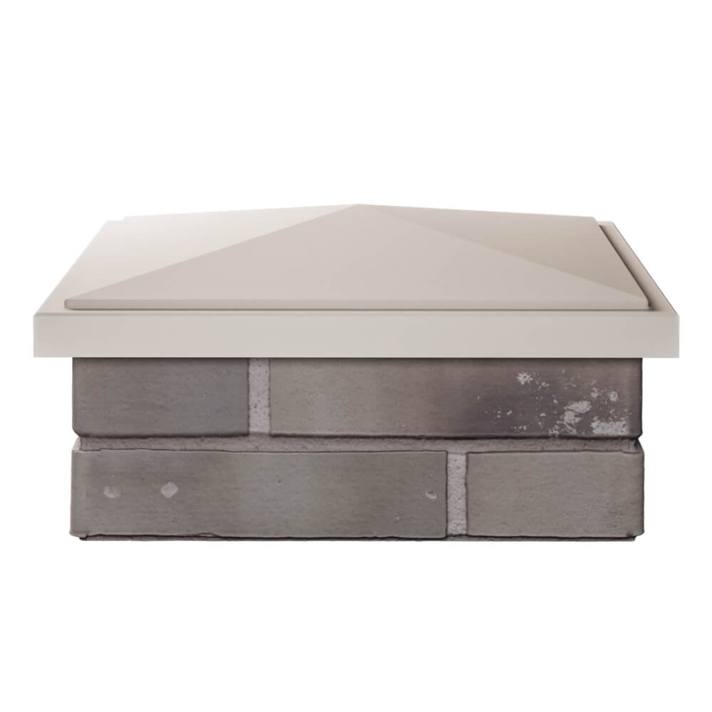 Колпак Zking БонаМоно Бежевый на столб 1.5х1.5 кирпича (385х385, 400х400мм) Екатеринбург фото