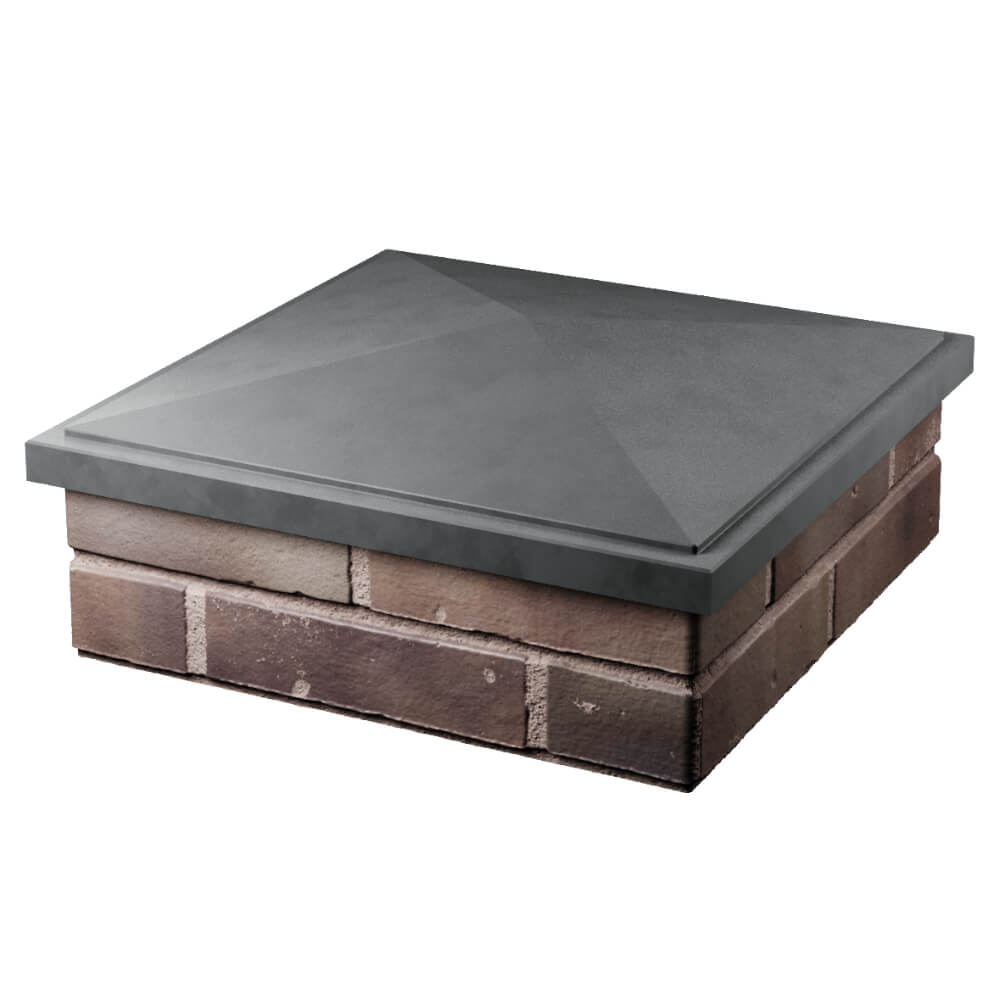 Колпак Zking БонаМоно Серый на столб 2х2 кирпича (515х515, 530х530мм) в Екатеринбурге фото