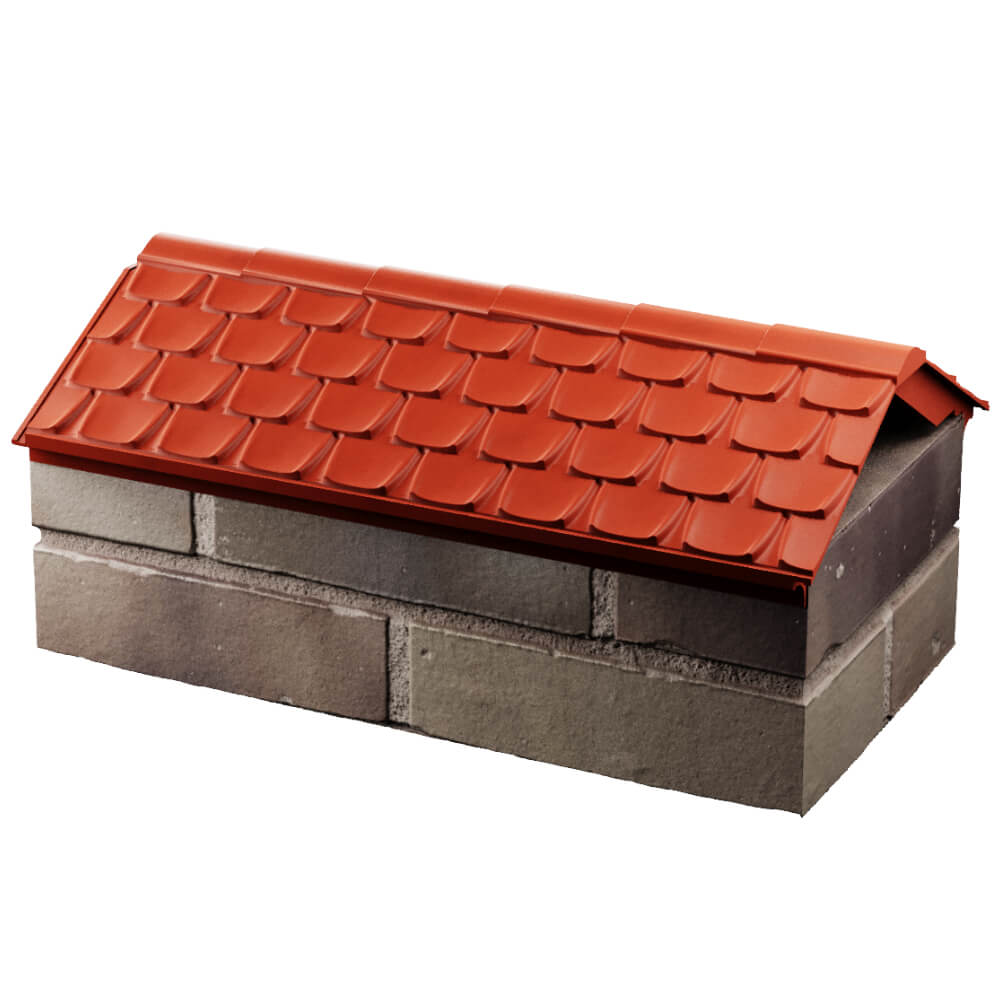 Парапет Zking Эльбрус Красный с посадкой на 1 кирпич (255мм) в Екатеринбурге фото