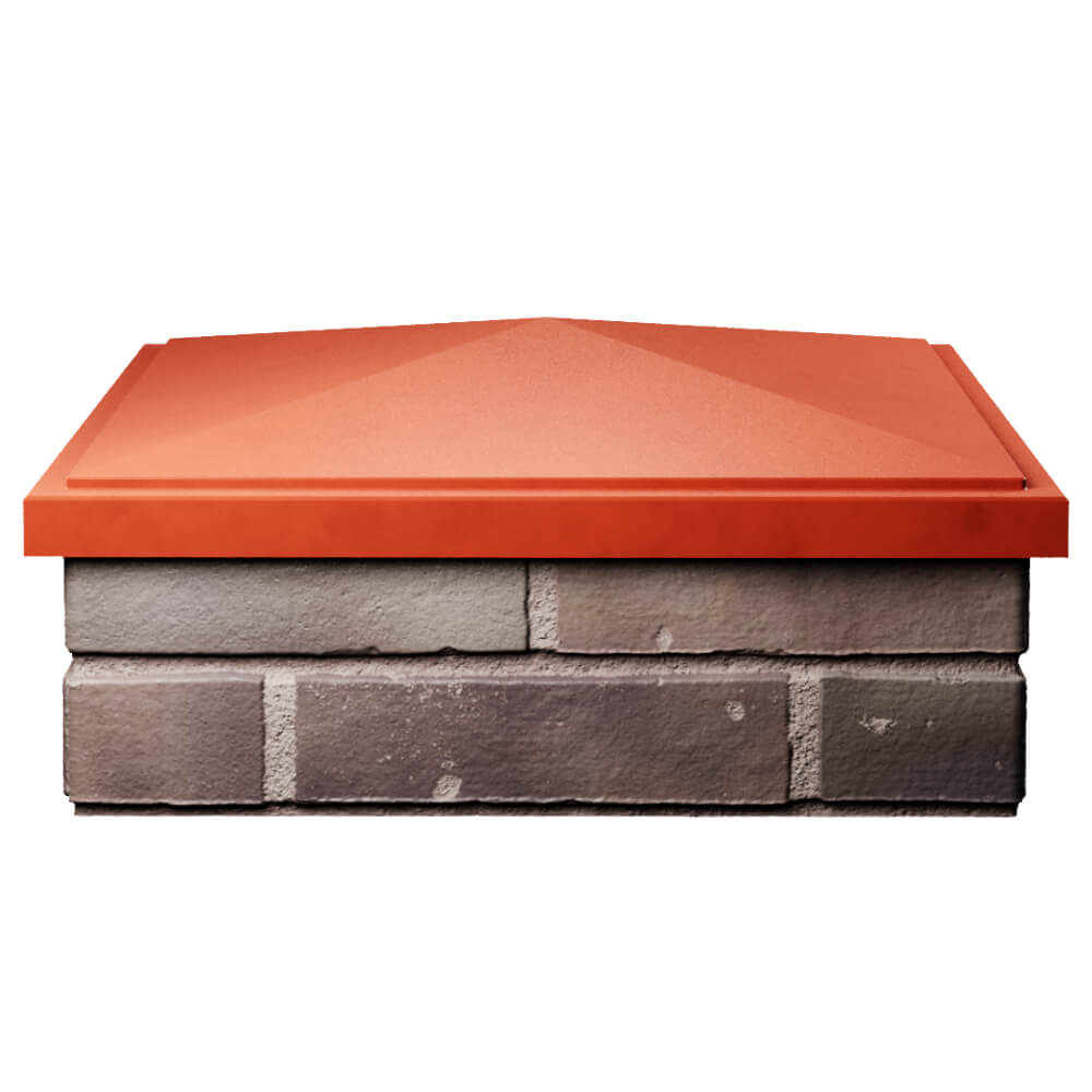 Колпак Zking БонаМоно Красный на столб 2х2 кирпича (515х515, 530х530мм) Екатеринбург фото