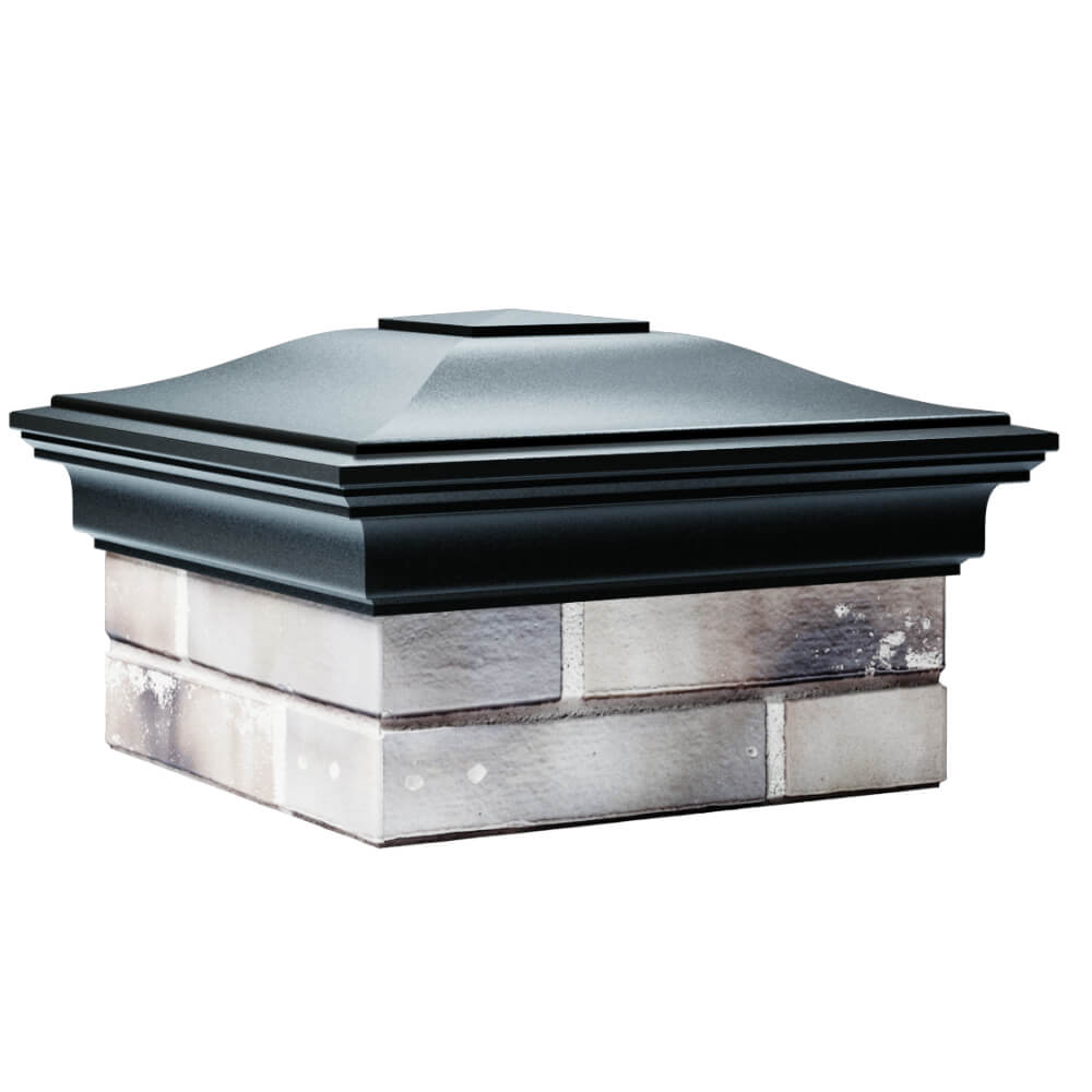 Колпак Zking Монблан Черный на столб 1.5х1.5 кирпича (385х385мм) в Екатеринбурге фото