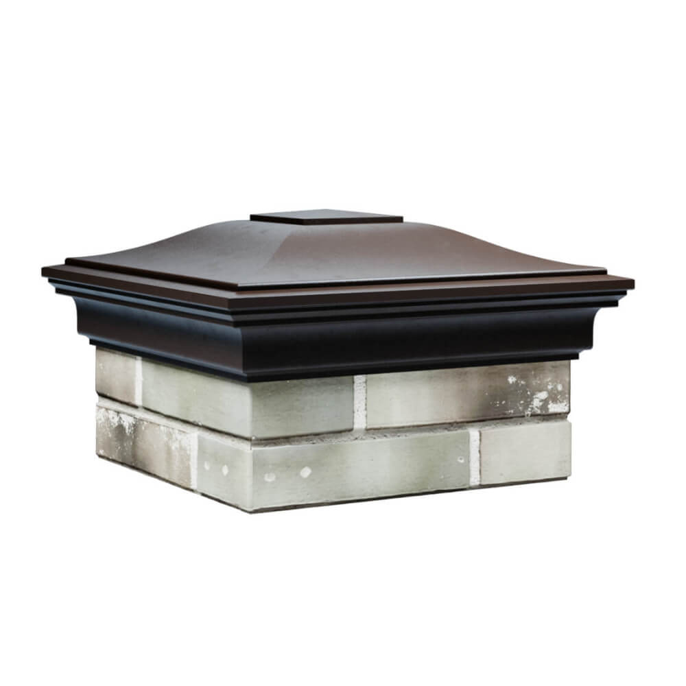 Колпак Zking Монблан Коричневый на столб 1.5х1.5 еврокирпича 0.7НФ (355х355мм) в Екатеринбурге фото