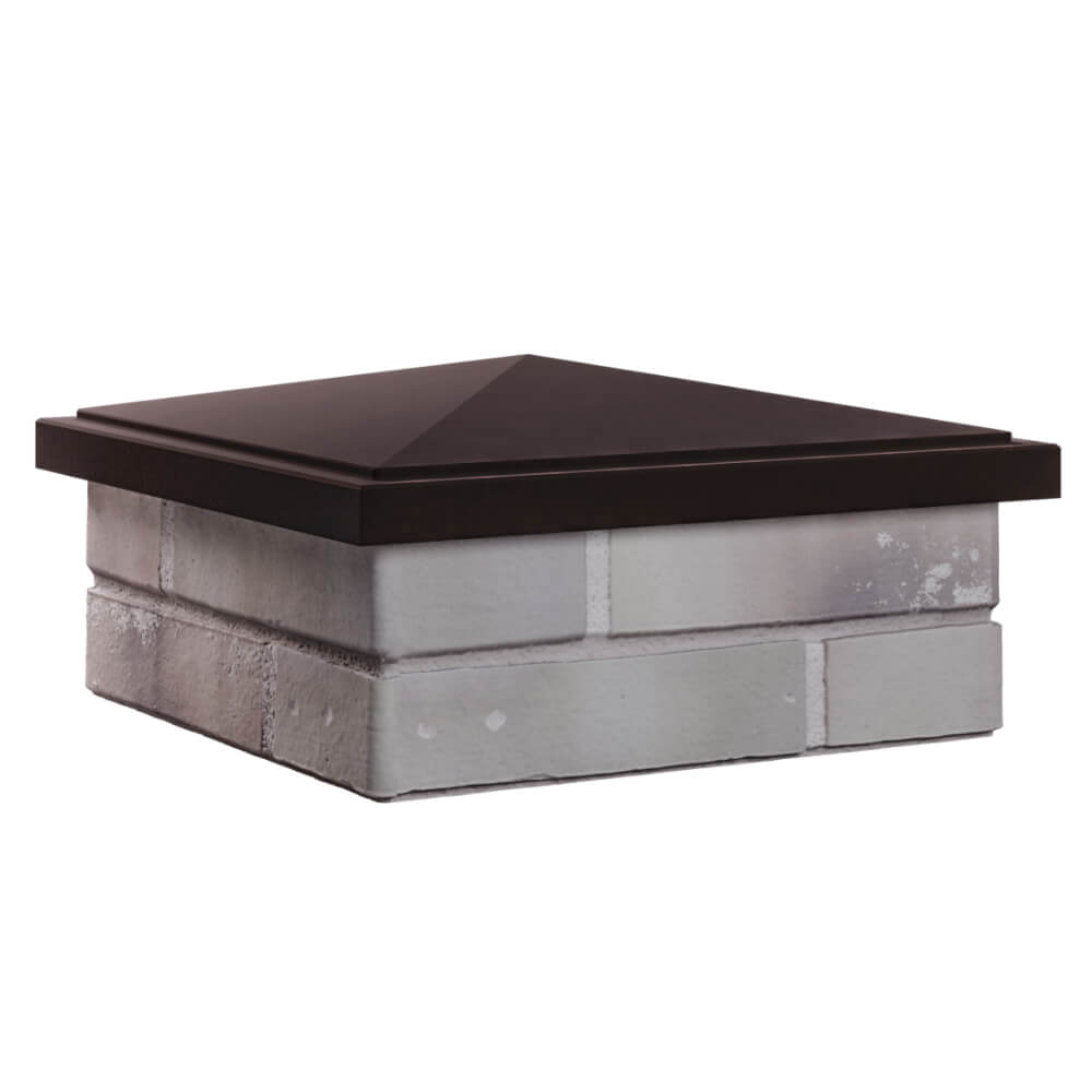 Колпак Zking БонаМоно Коричневый на столб 1.5х1.5 кирпича (385х385, 400х400мм) в Екатеринбурге фото