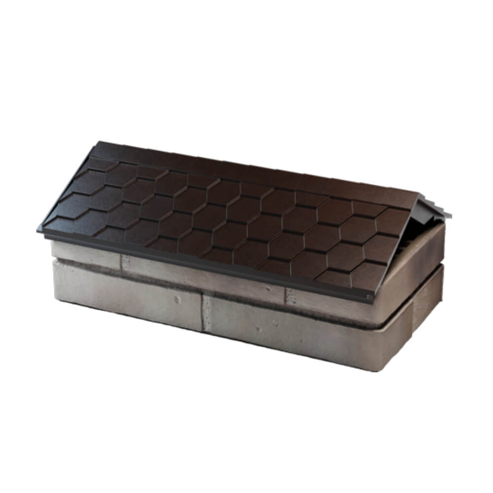 Парапет Zking Эверест Коричневый с посадкой на 1 кирпич (200/225/255мм) в Екатеринбурге фото