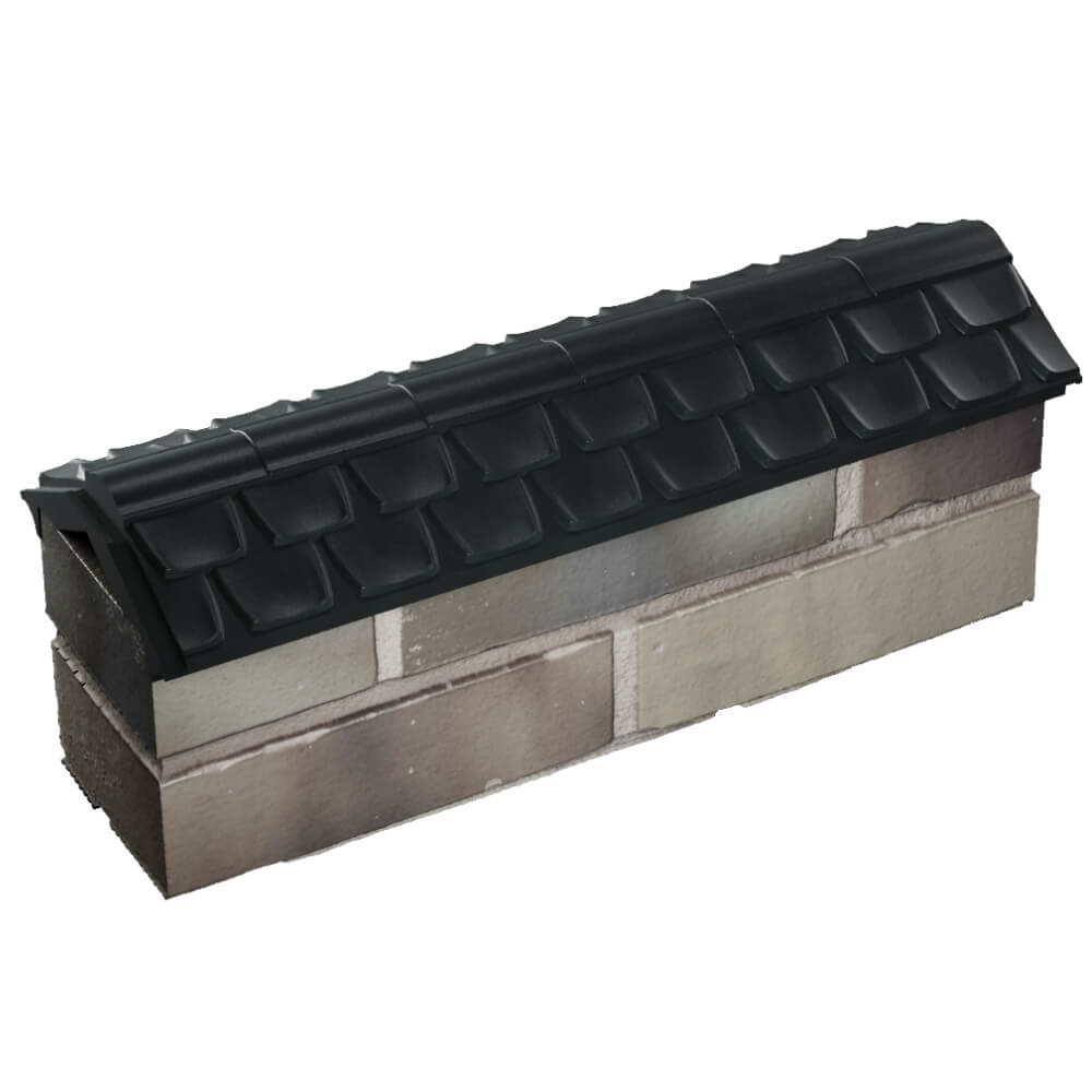 Парапет Zking Эльбрус Черный с посадкой на 0.5 кирпича (130мм) в Екатеринбурге фото