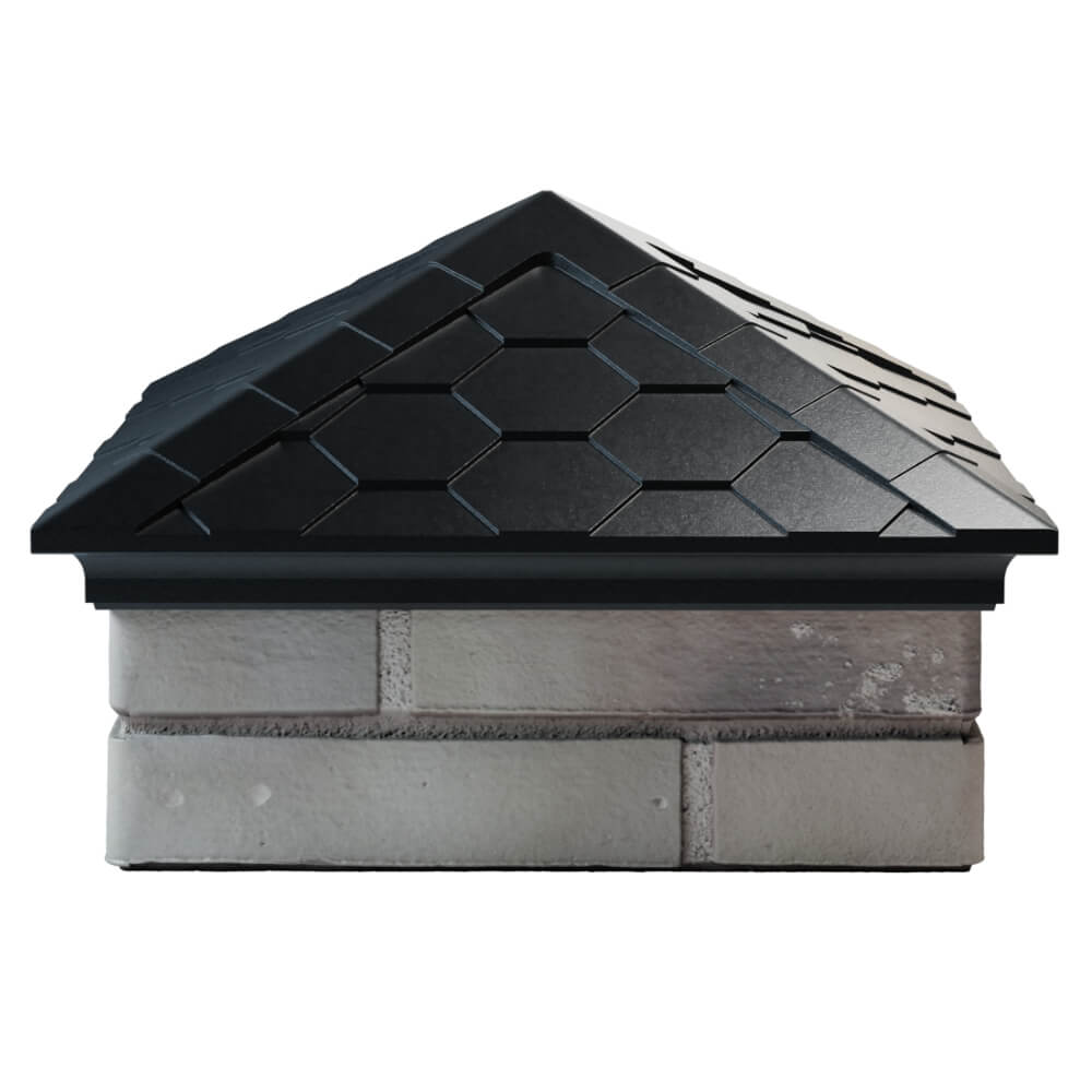 Колпак Zking Эверест Черный на столб 1.5х1.5 кирпича (390х390мм) Екатеринбург фото