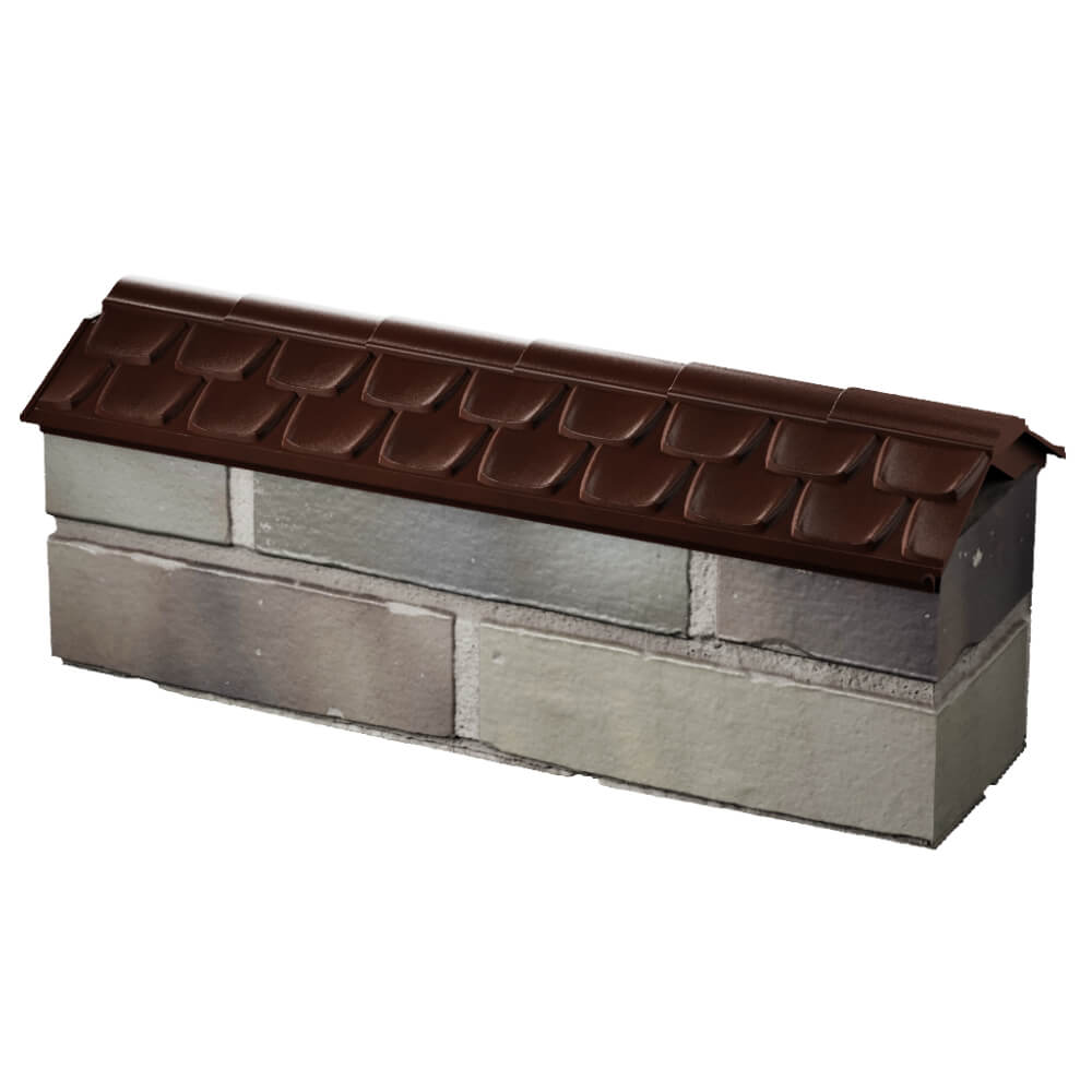 Парапет Zking Эльбрус Коричневый с посадкой на 0.5 кирпича (130мм) в Екатеринбурге фото