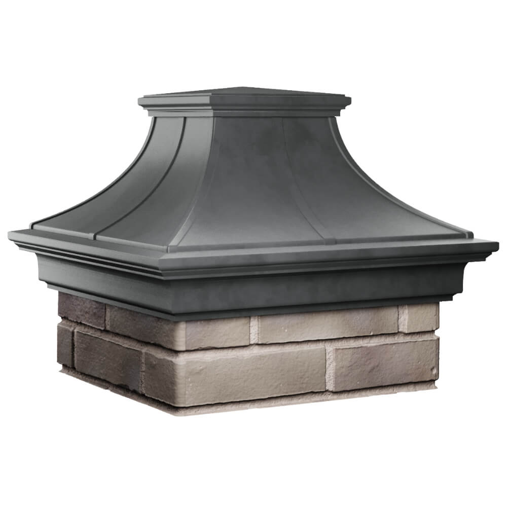 Колпак Zking Монблан Премиум Серый на столб 1.5х1.5 кирпича (385х385мм) в Екатеринбурге фото