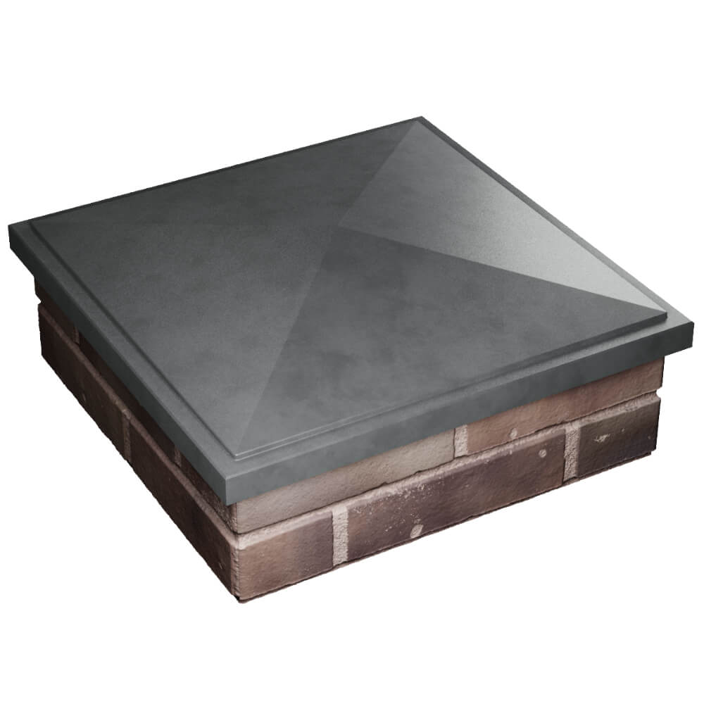 Колпак Zking БонаМоно Серый на столб 2х2 кирпича (515х515, 530х530мм) в Екатеринбурге фото