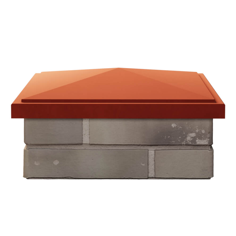 Колпак Zking БонаМоно Красный на столб 1.5х1.5 кирпича (385х385, 400х400мм) Екатеринбург фото