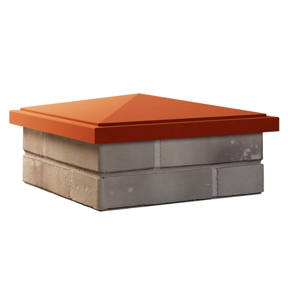 Колпак Zking БонаМоно Красный на столб 1.5х1.5 кирпича (385х385, 400х400мм) в Екатеринбурге фото