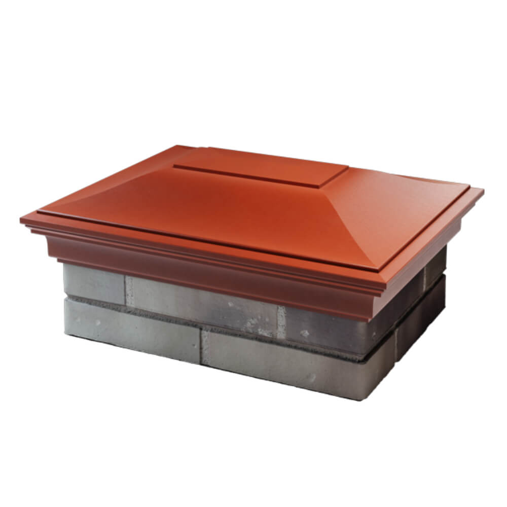 Колпак Zking Монблан Красный на столб 2х1.5 кирпича (515х385мм) в Екатеринбурге фото