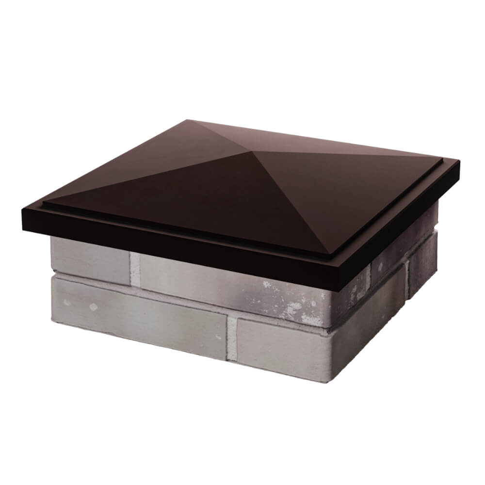 Колпак Zking БонаМоно Коричневый на столб 1.5х1.5 кирпича (385х385, 400х400мм) в Екатеринбурге фото