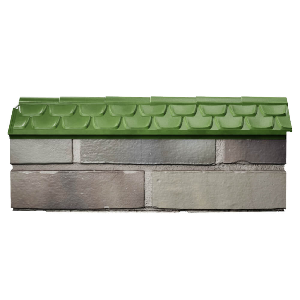 Парапет Zking Эльбрус Зеленый с посадкой на 0.5 кирпича (130мм) в Екатеринбурге фото