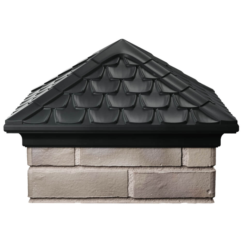 Колпак Zking Эльбрус Черный на столб 1.5х1.5 кирпича (385х385мм) Екатеринбург фото