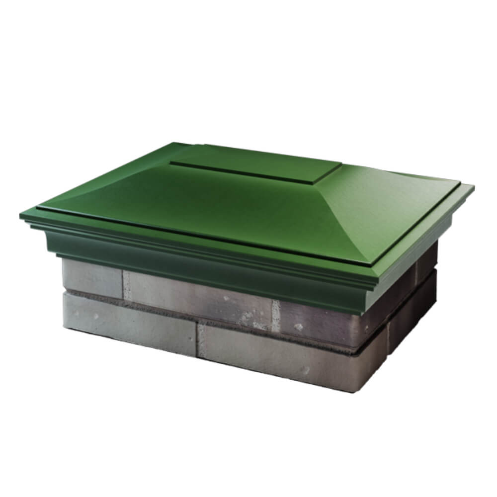 Колпак Zking Монблан Зеленый на столб 2х1.5 кирпича (515х385мм) в Екатеринбурге фото